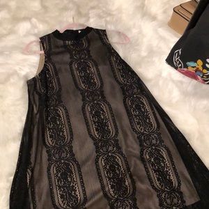 NWT large Black, lace dress with a high neck!